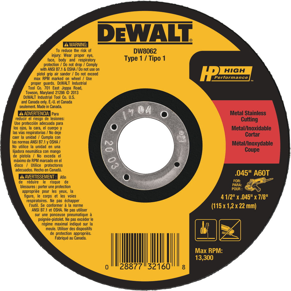 25 Peças Disco Corte Alto Rendimento 115mm Dw8062ar Dewalt